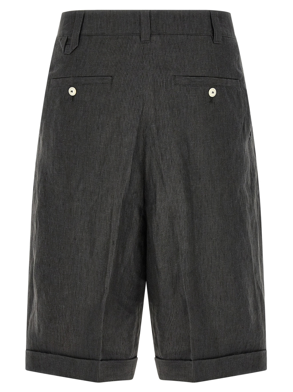 Jacquemus Gray Linen Bermuda Shorts