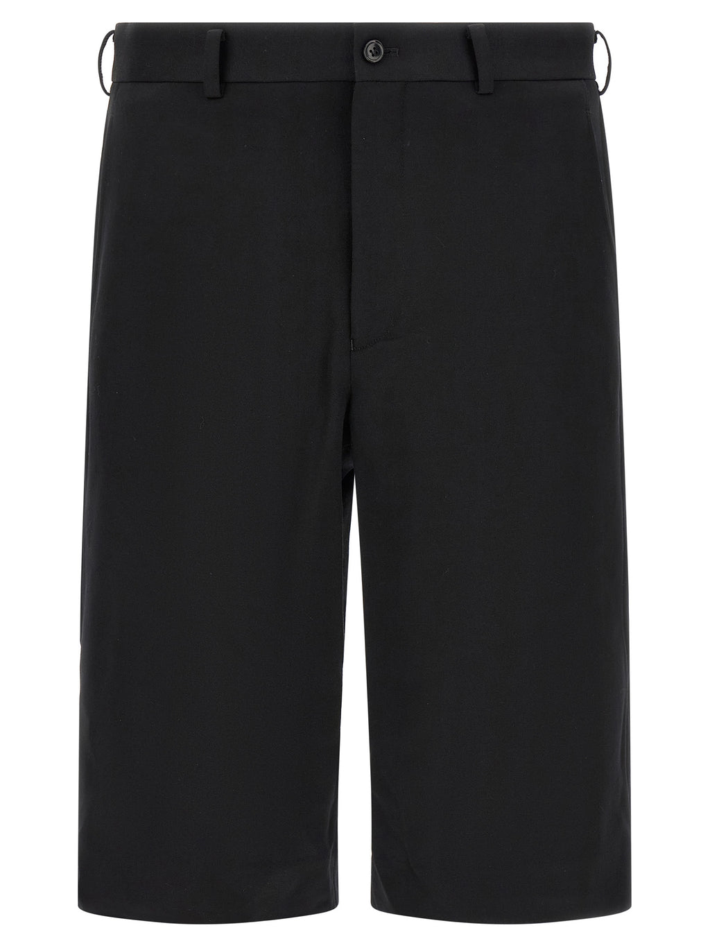 Comme Des Garçons Black Wool Bermuda Shorts