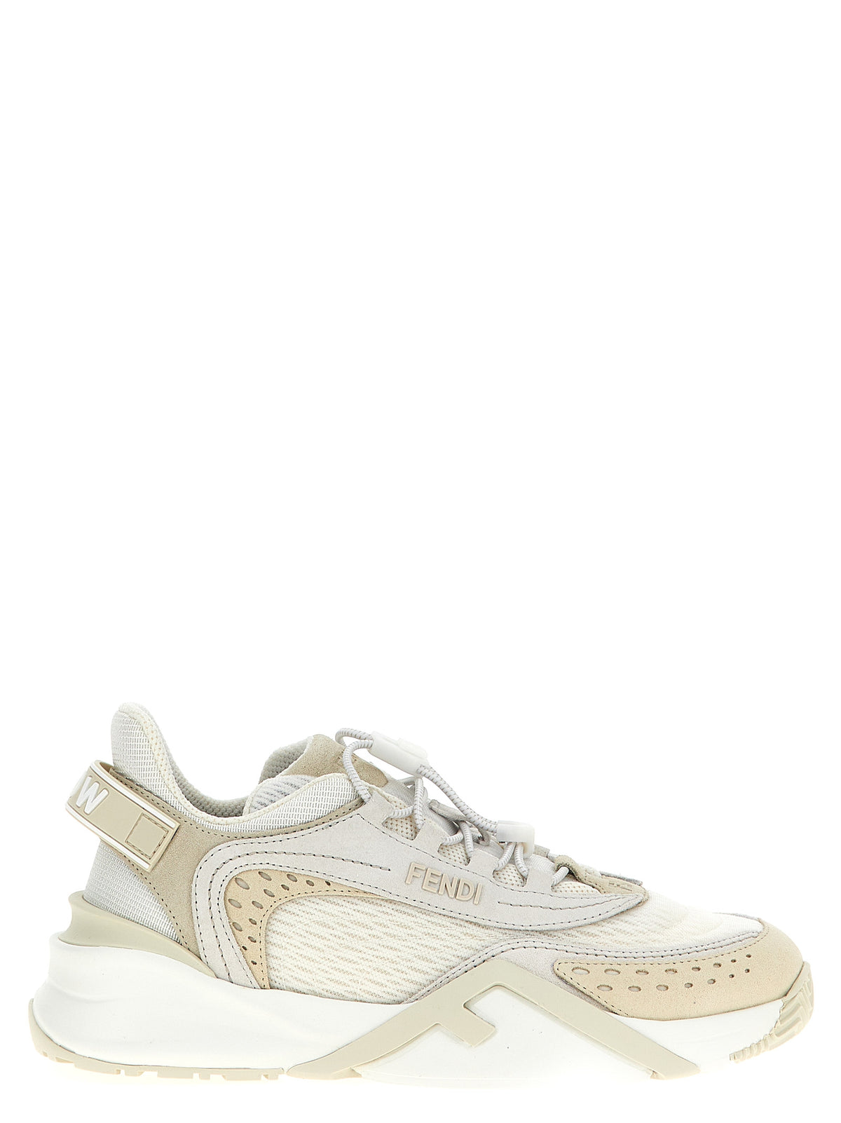 Fendi White Polyester Athletic Sneakers