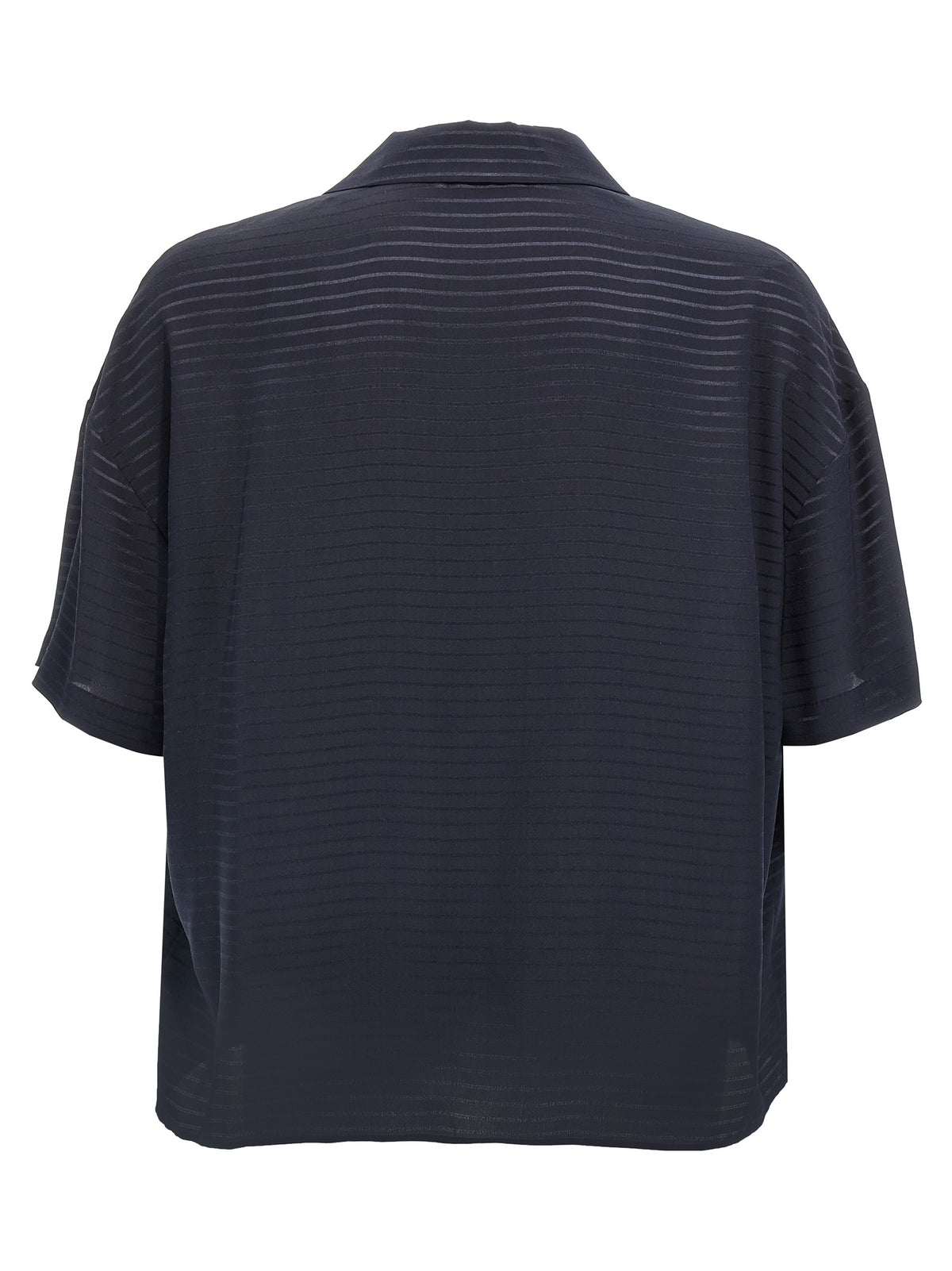 Saint Laurent Blue Silk Polo Shirt