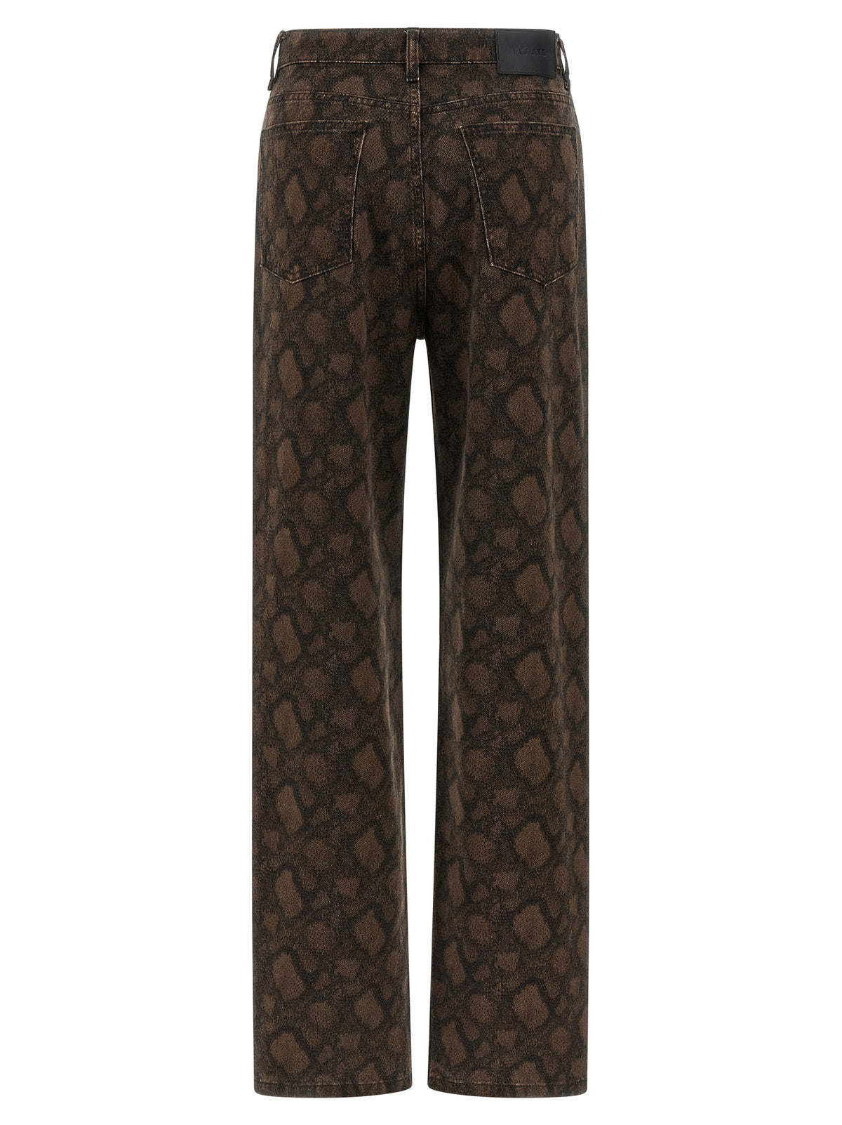 ROTATE BIRGER CHRISTENSEN Brown Cotton Straight-Leg Jeans