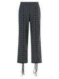 ROTATE BIRGER CHRISTENSEN Gray Cotton Casual Pants