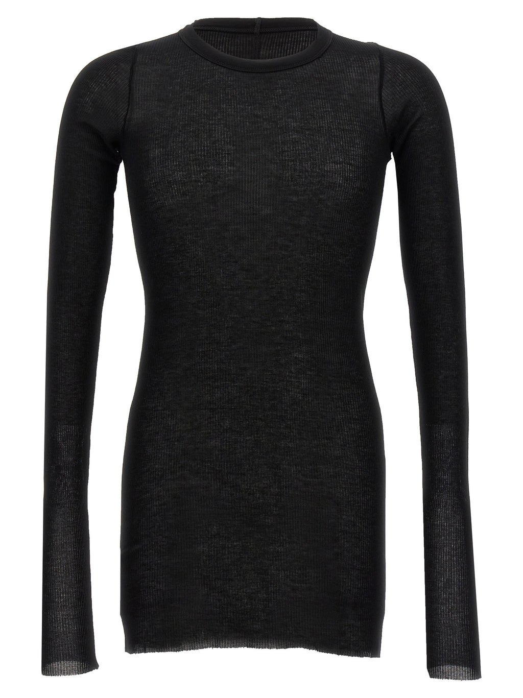 Rick Owens Black Viscose T-Shirt