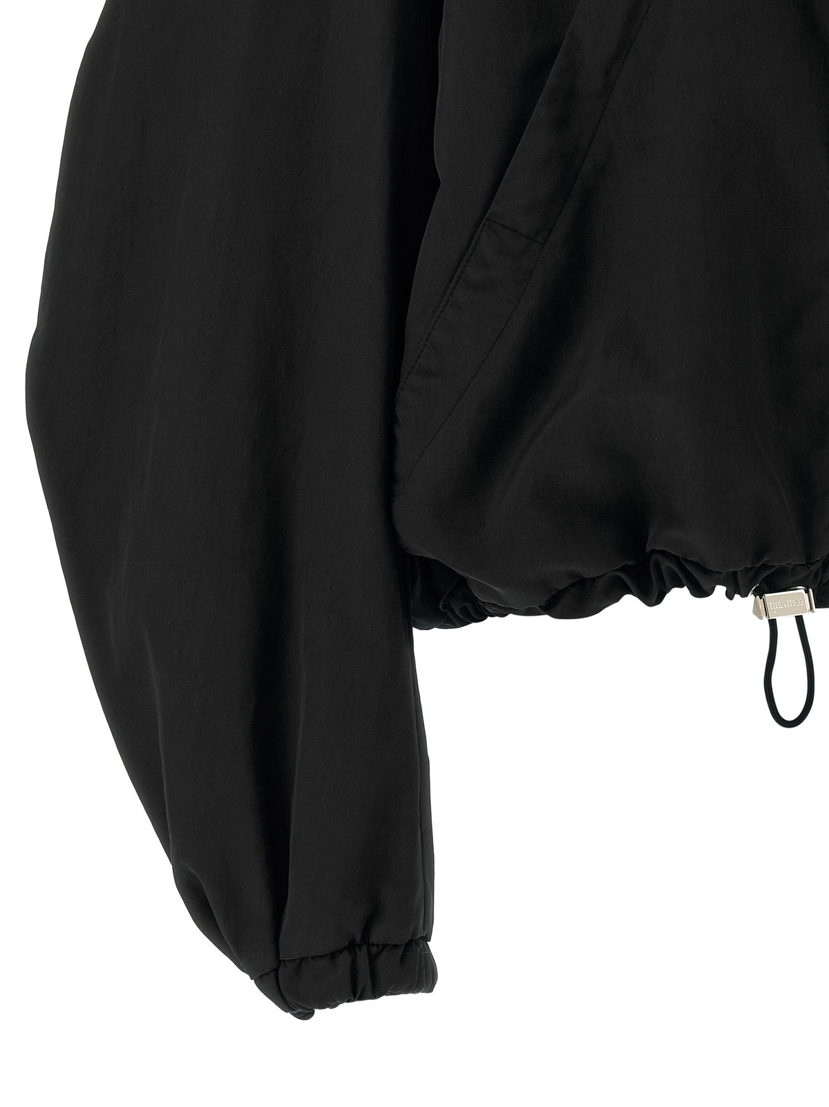 The Attico Black Polyester Bomber