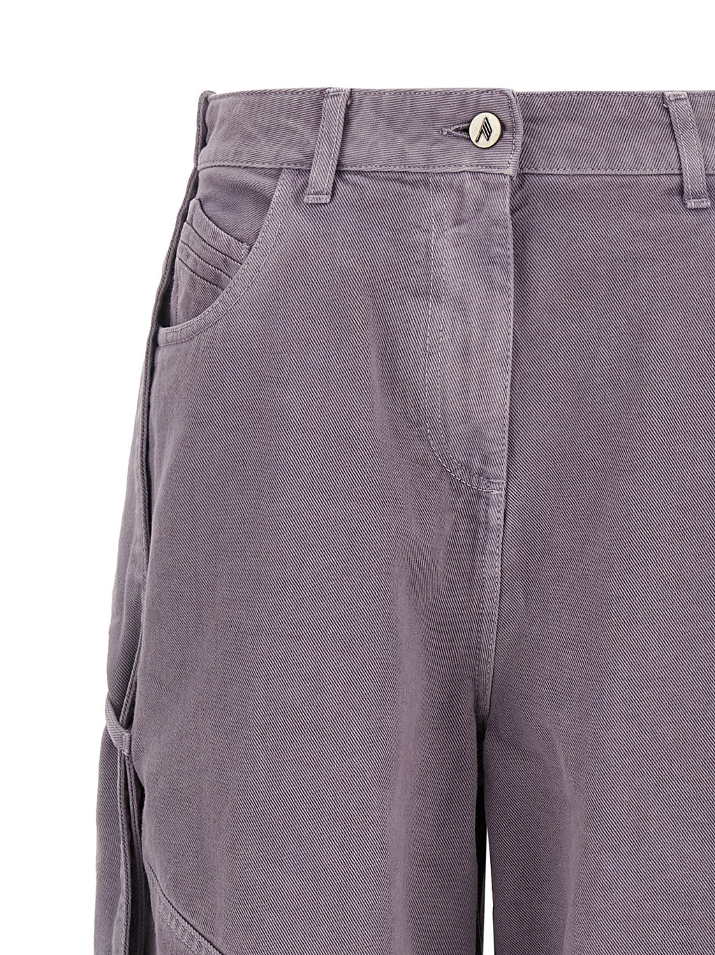 The Attico Purple Cotton Cargo Pants