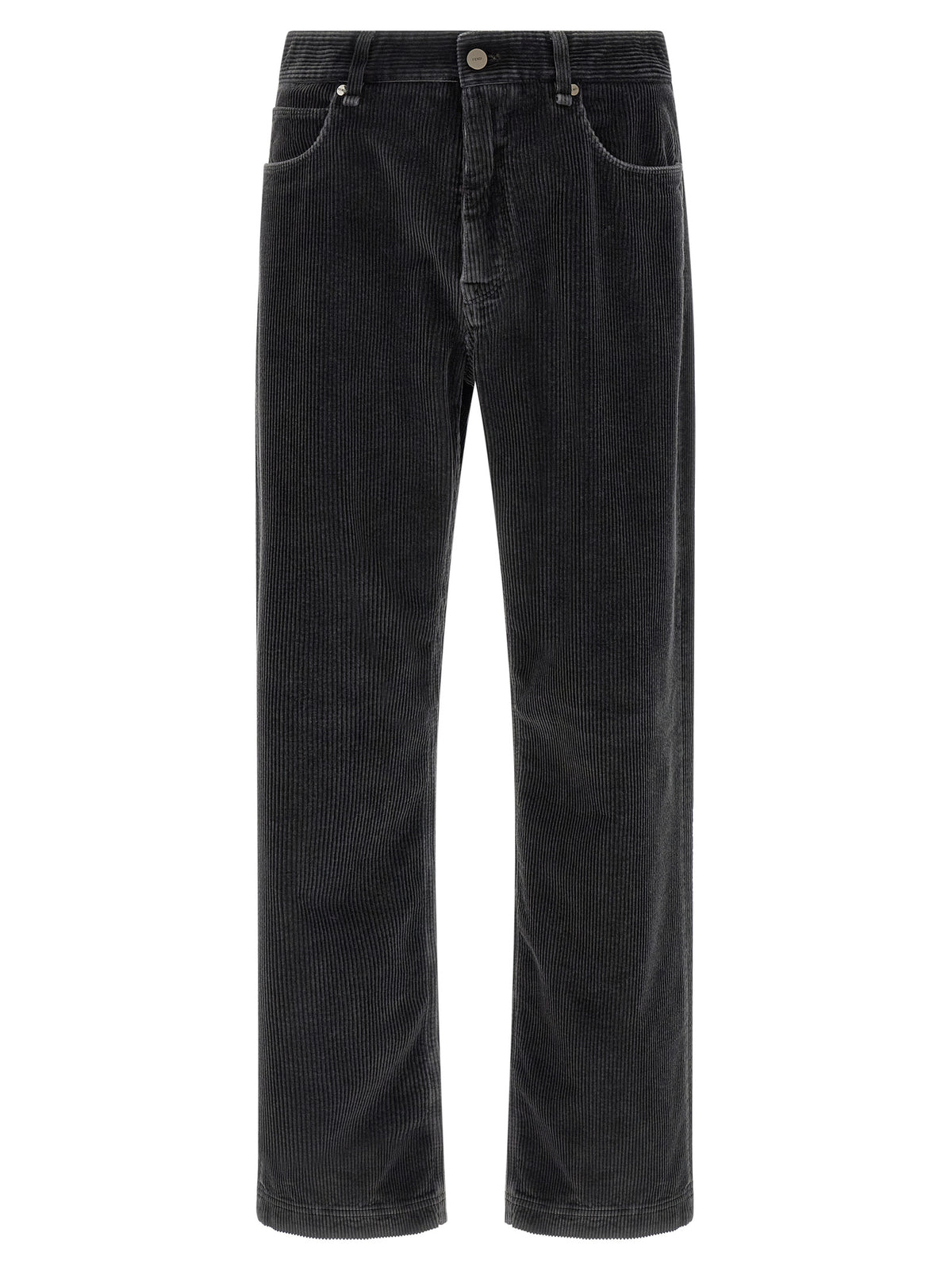 Fendi Gray Cotton Casual Pants