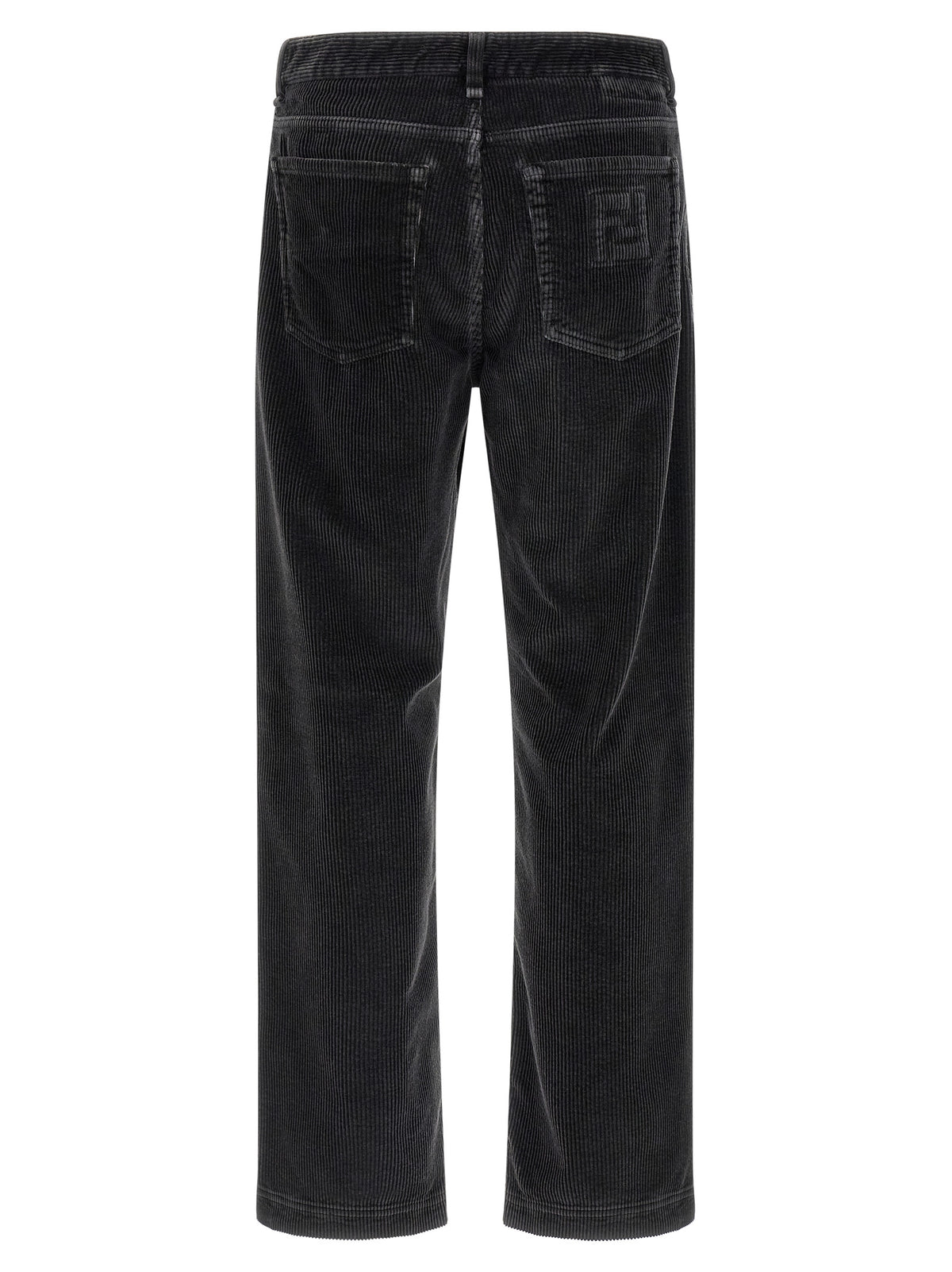 Fendi Gray Cotton Casual Pants