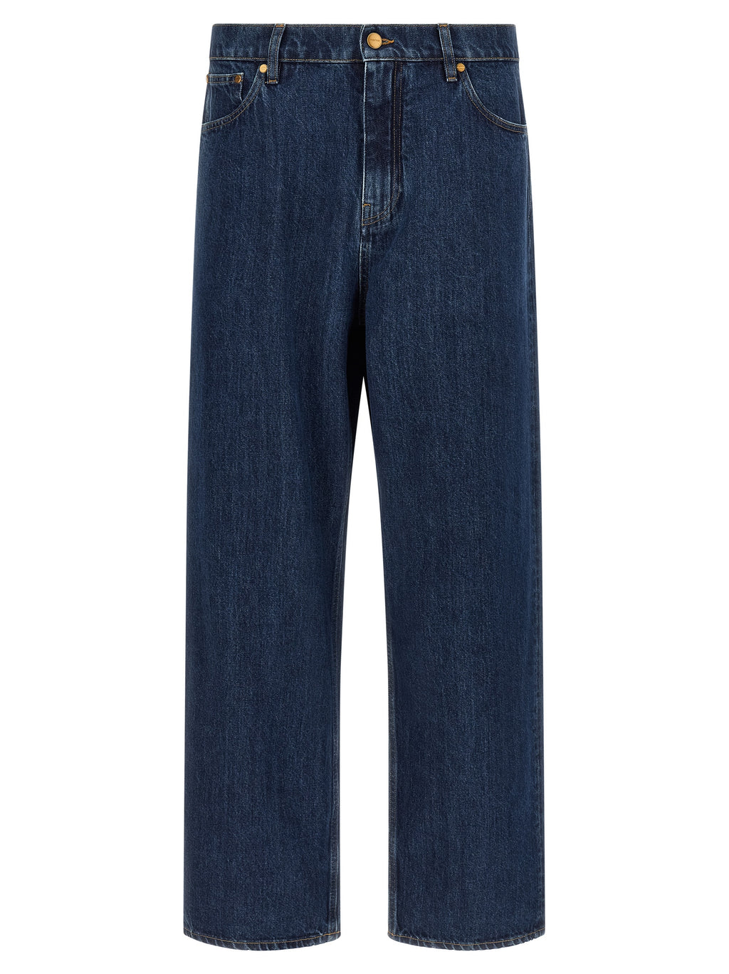 Jil Sander Blue Cotton Straight-Leg Jeans