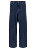 Jil Sander Blue Cotton Straight-Leg Jeans