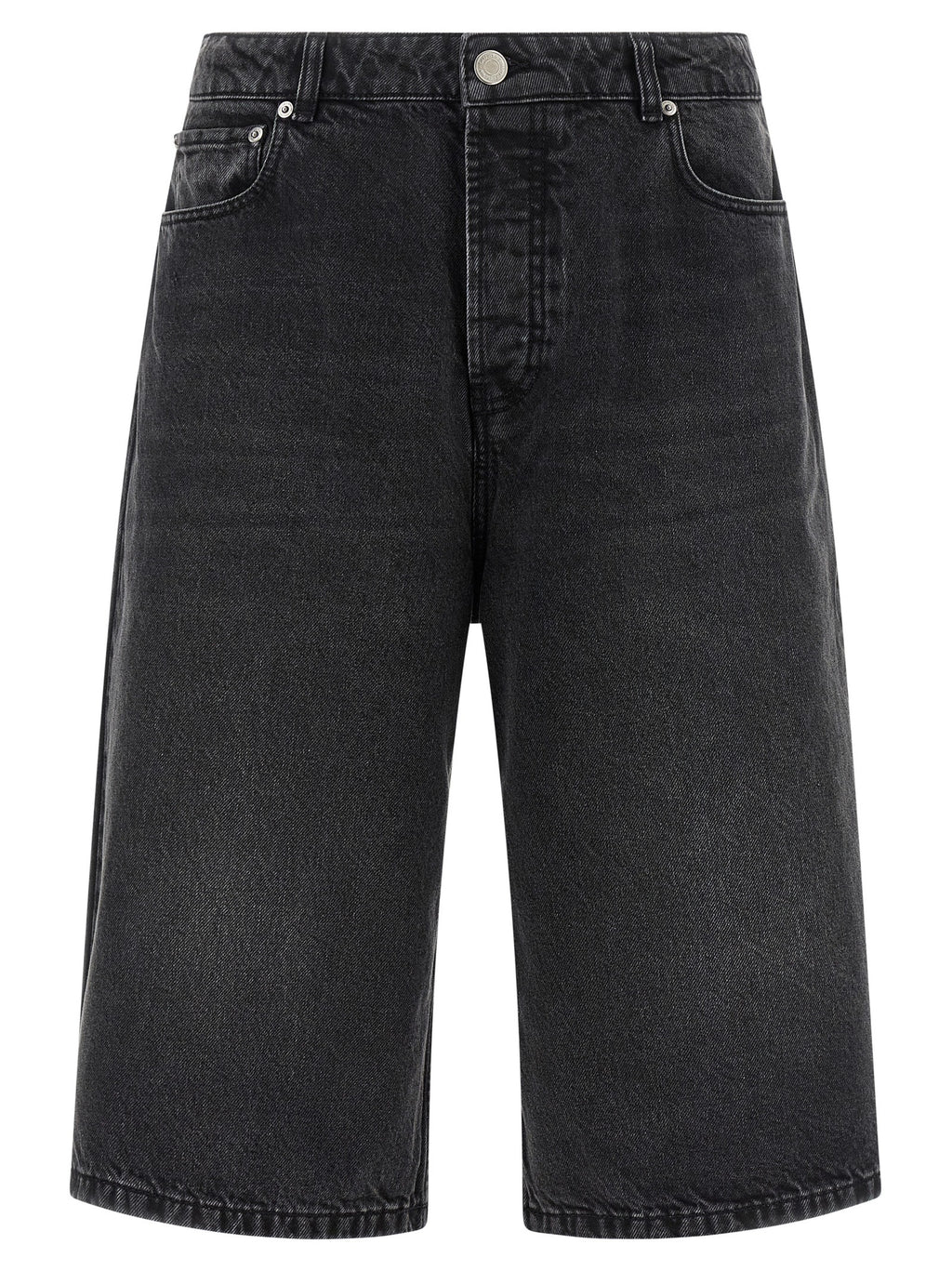 Ami Paris Black Cotton Bermuda Shorts