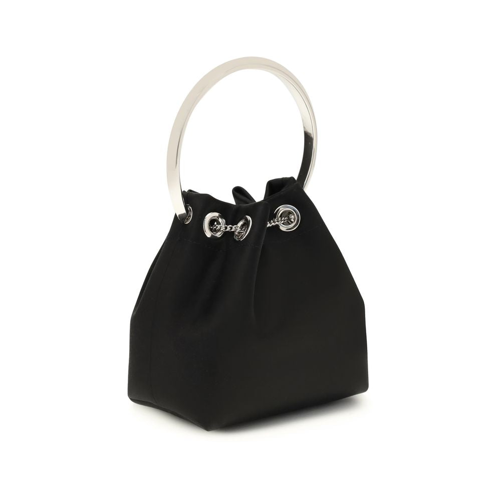 Jimmy Choo Black Silk Shoulder Bag
