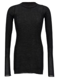 Rick Owens Black Viscose T-Shirt