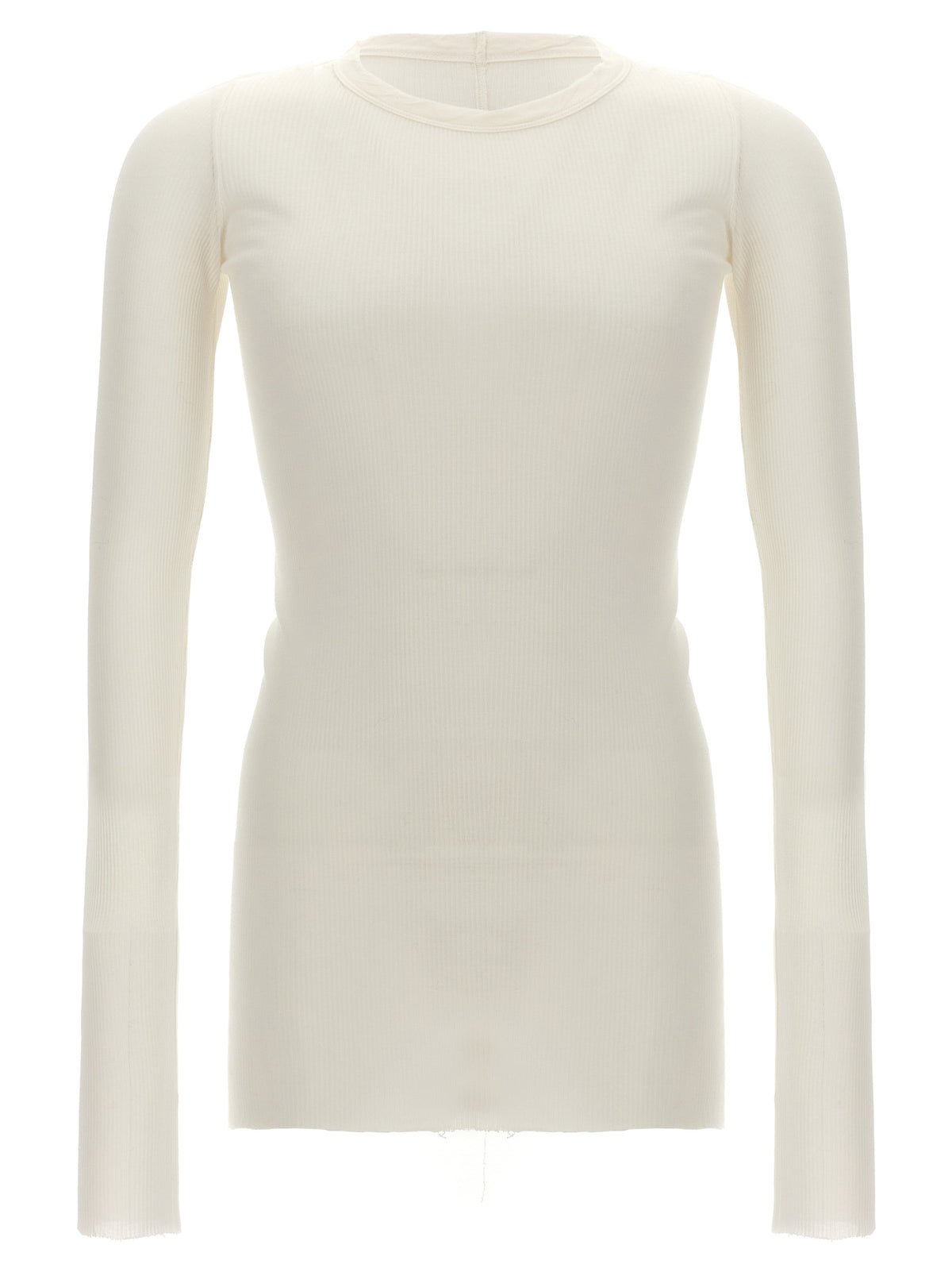 Rick Owens White Viscose T-Shirt