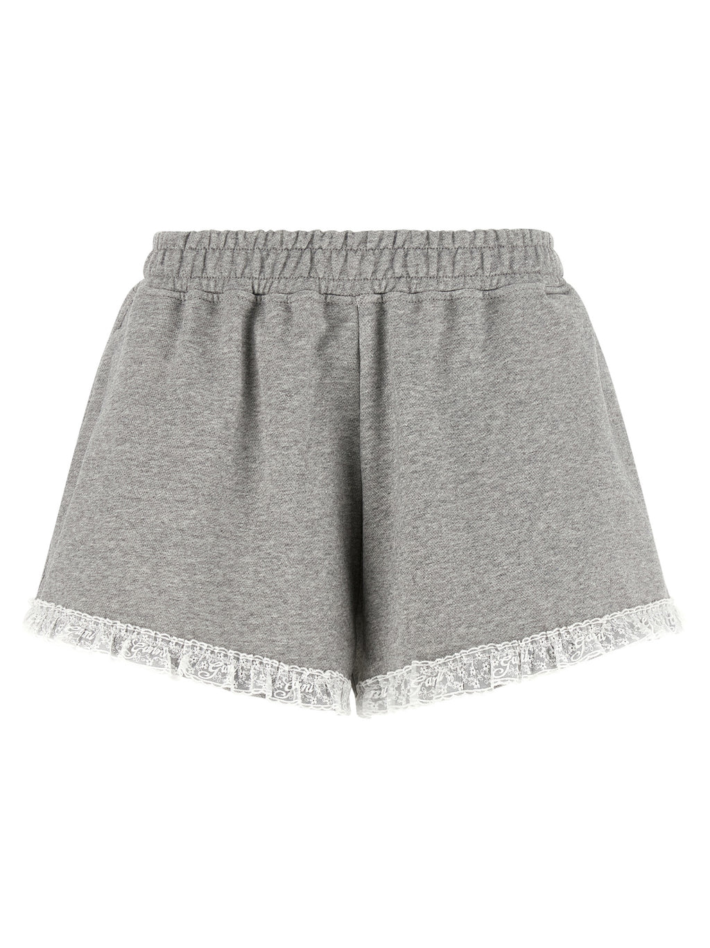 Ganni Gray Organic Cotton Bermuda Shorts