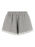 Ganni Gray Organic Cotton Bermuda Shorts