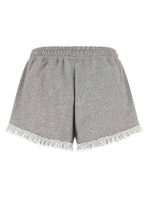 Ganni Gray Organic Cotton Bermuda Shorts
