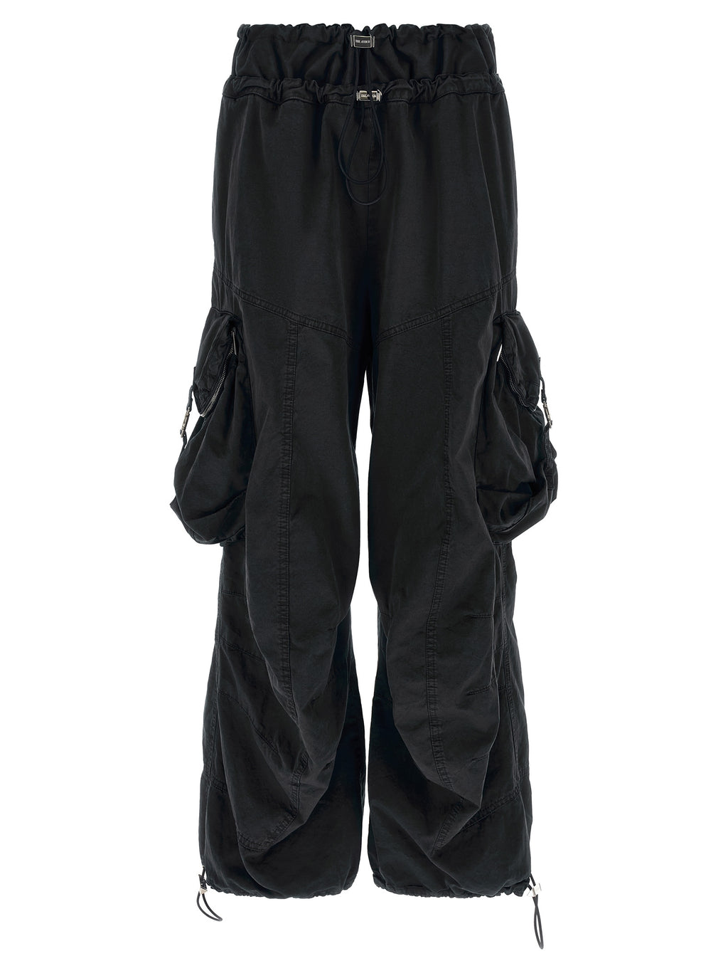 The Attico Black Cotton Cargo Pants