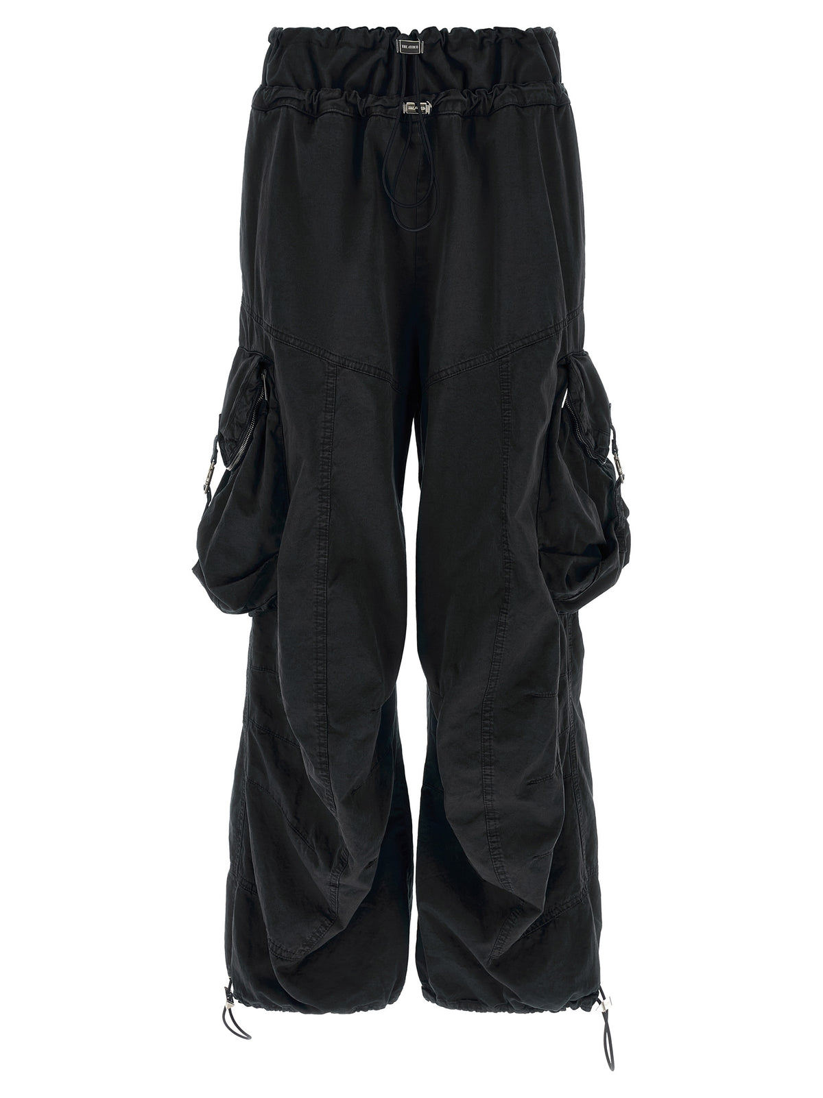 The Attico Black Cotton Cargo Pants