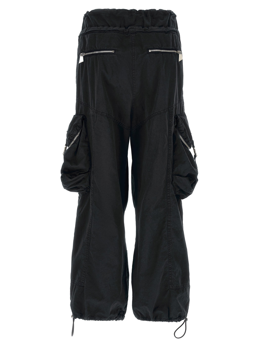 The Attico Black Cotton Cargo Pants