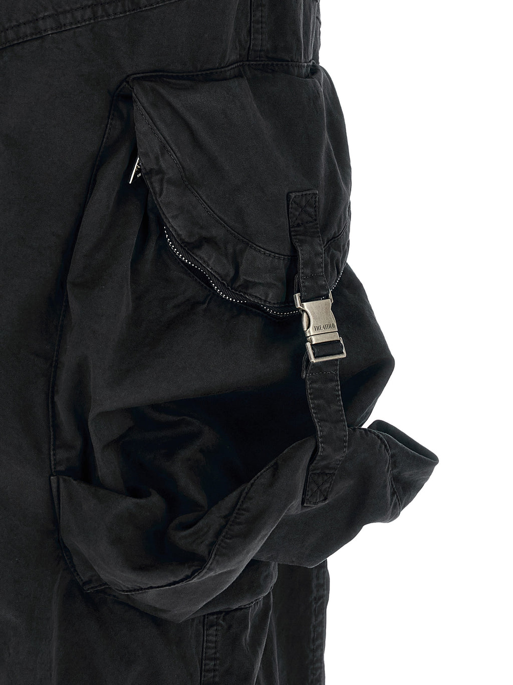 The Attico Black Cotton Cargo Pants