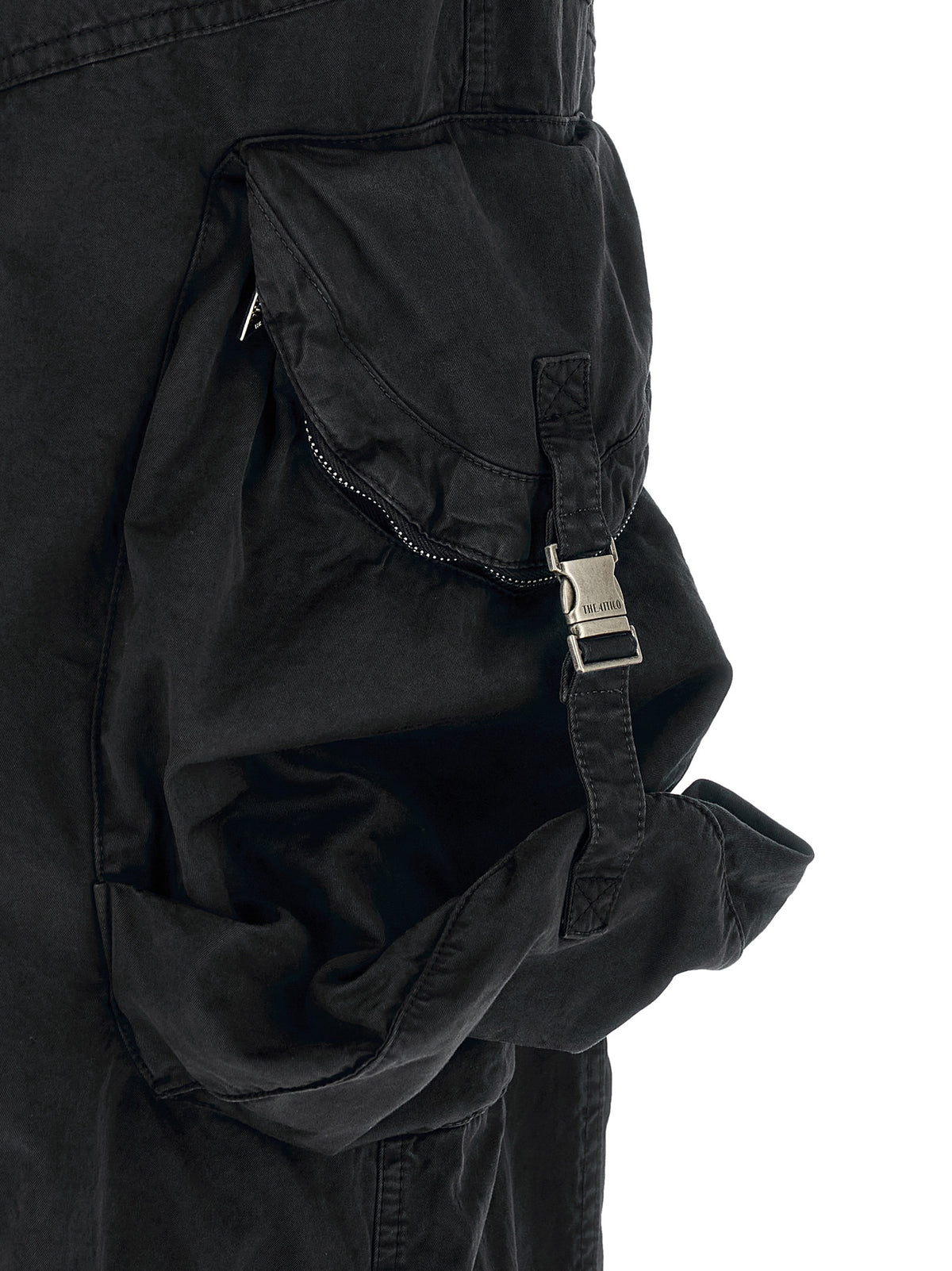 The Attico Black Cotton Cargo Pants