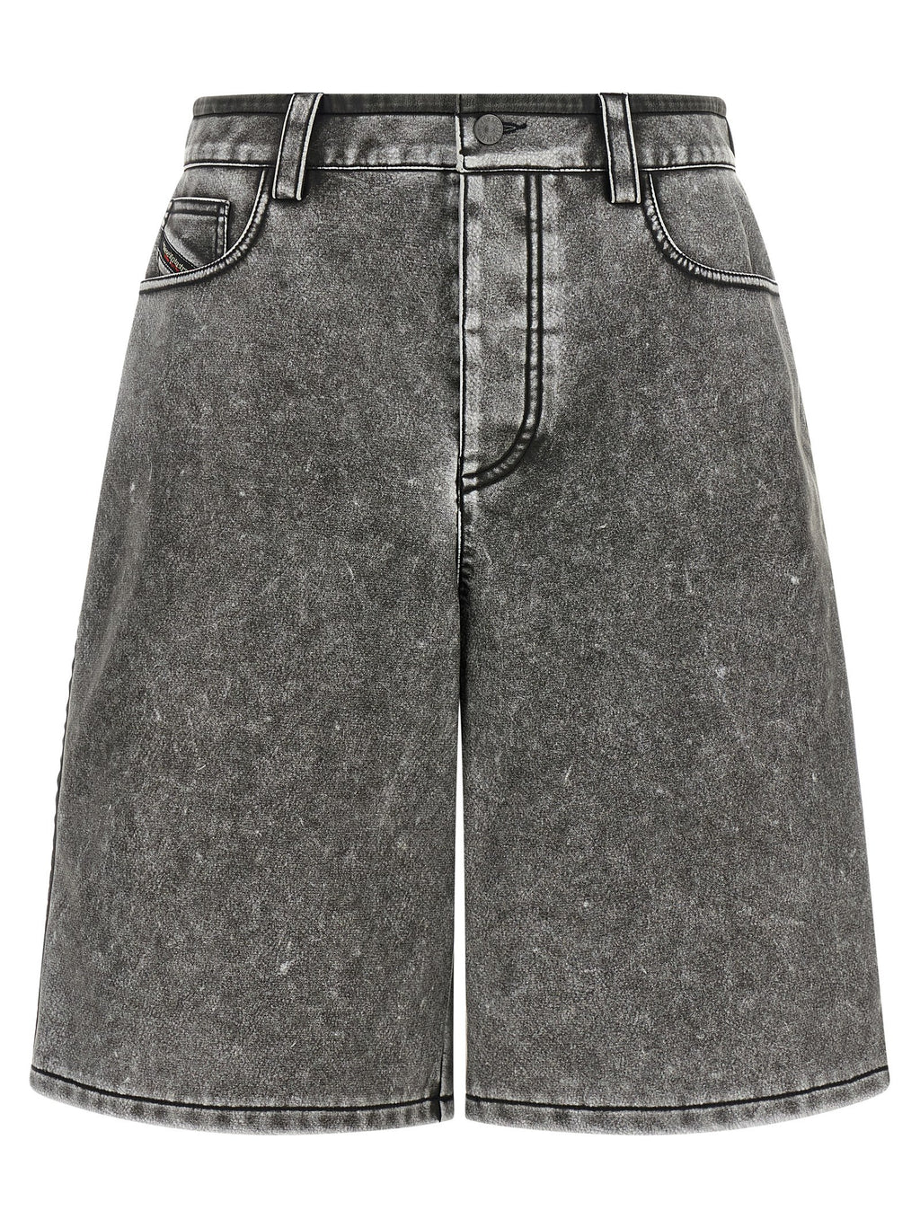 Diesel Gray Polyethylene Bermuda Shorts