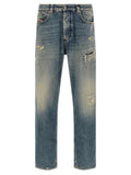 Diesel Blue Cotton Tapered Jeans