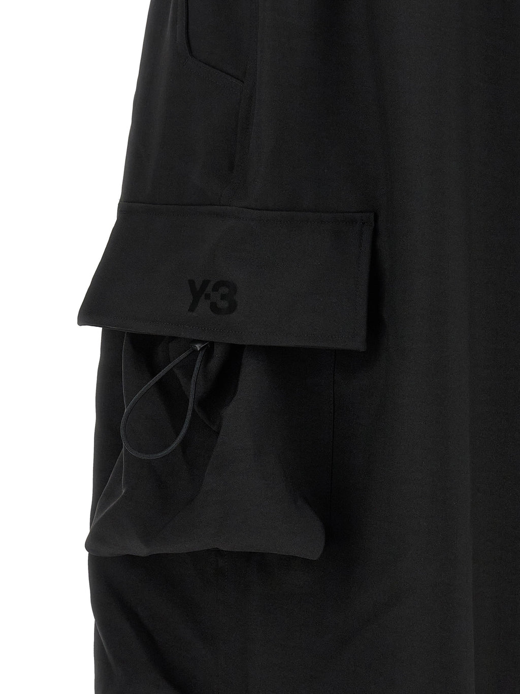 Y-3 Black Polyester Cargo Pants