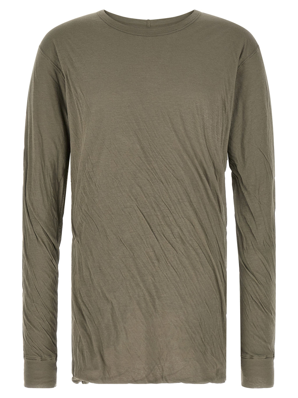 Rick Owens Gray Cotton T-Shirt