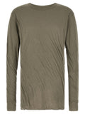 Rick Owens Gray Cotton T-Shirt