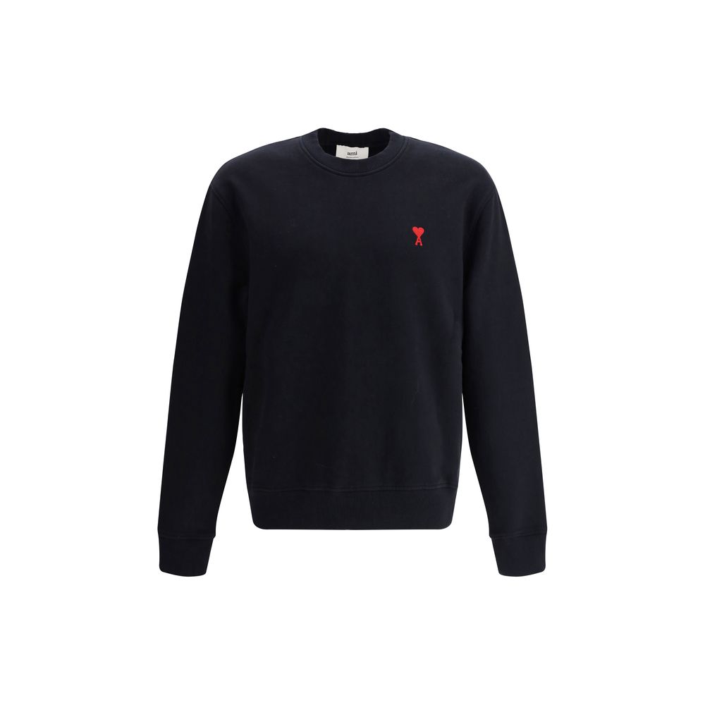 Ami Paris Black Cotton Sweatshirt