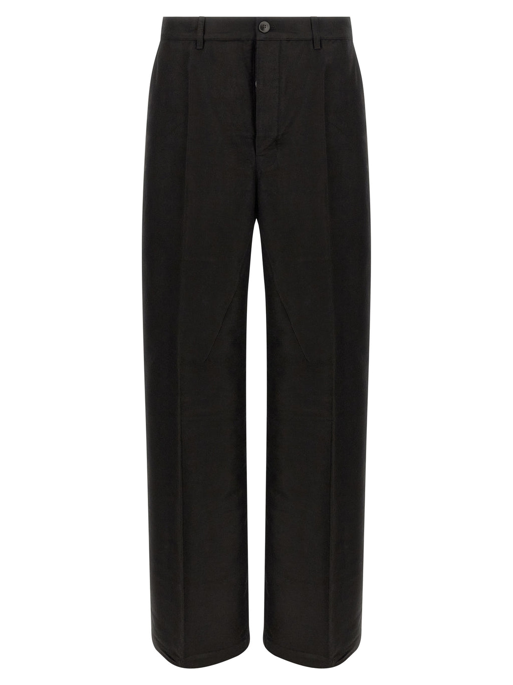 Rick Owens Black Ramie Casual Pants