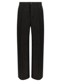 Rick Owens Black Ramie Casual Pants