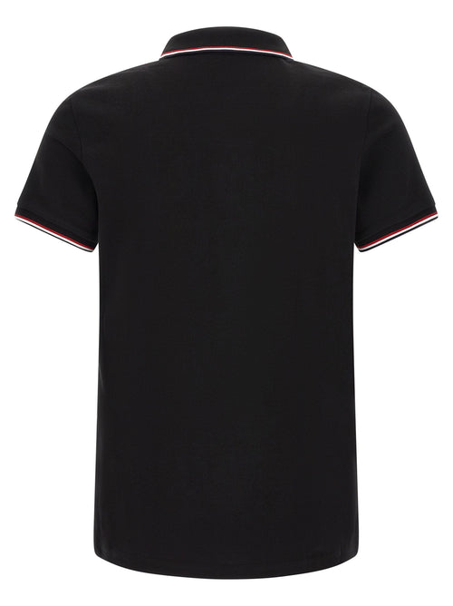 Moncler Black Cotton Polo Shirt