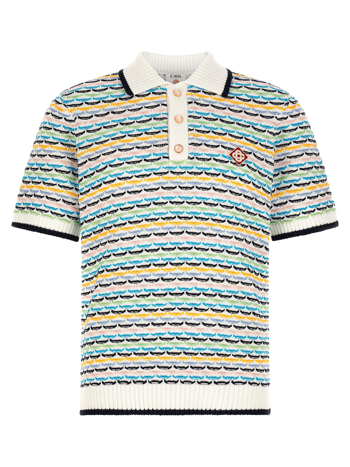 Casablanca Multicolor Cotton Polo Shirt