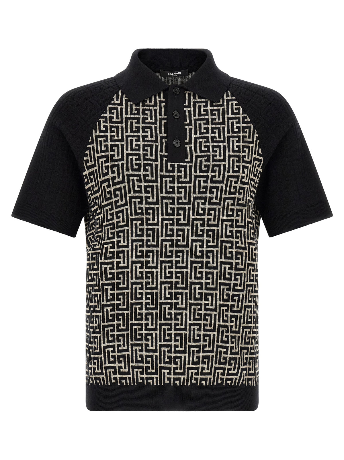 Balmain Bicolor Cotton Polo Shirt