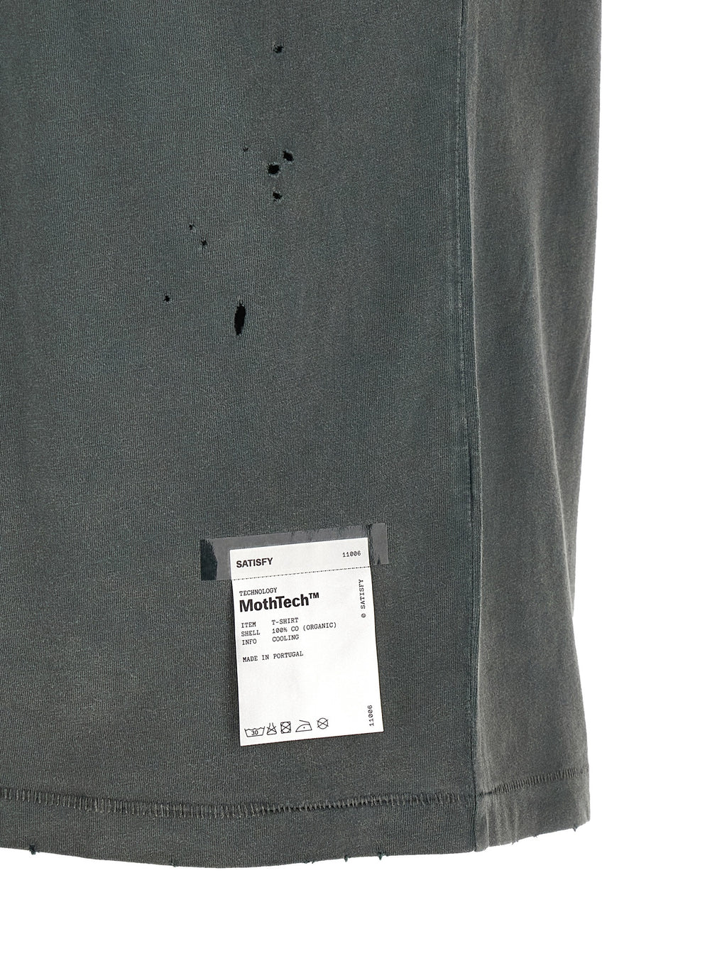 SATISFY Gray Cotton T-Shirt