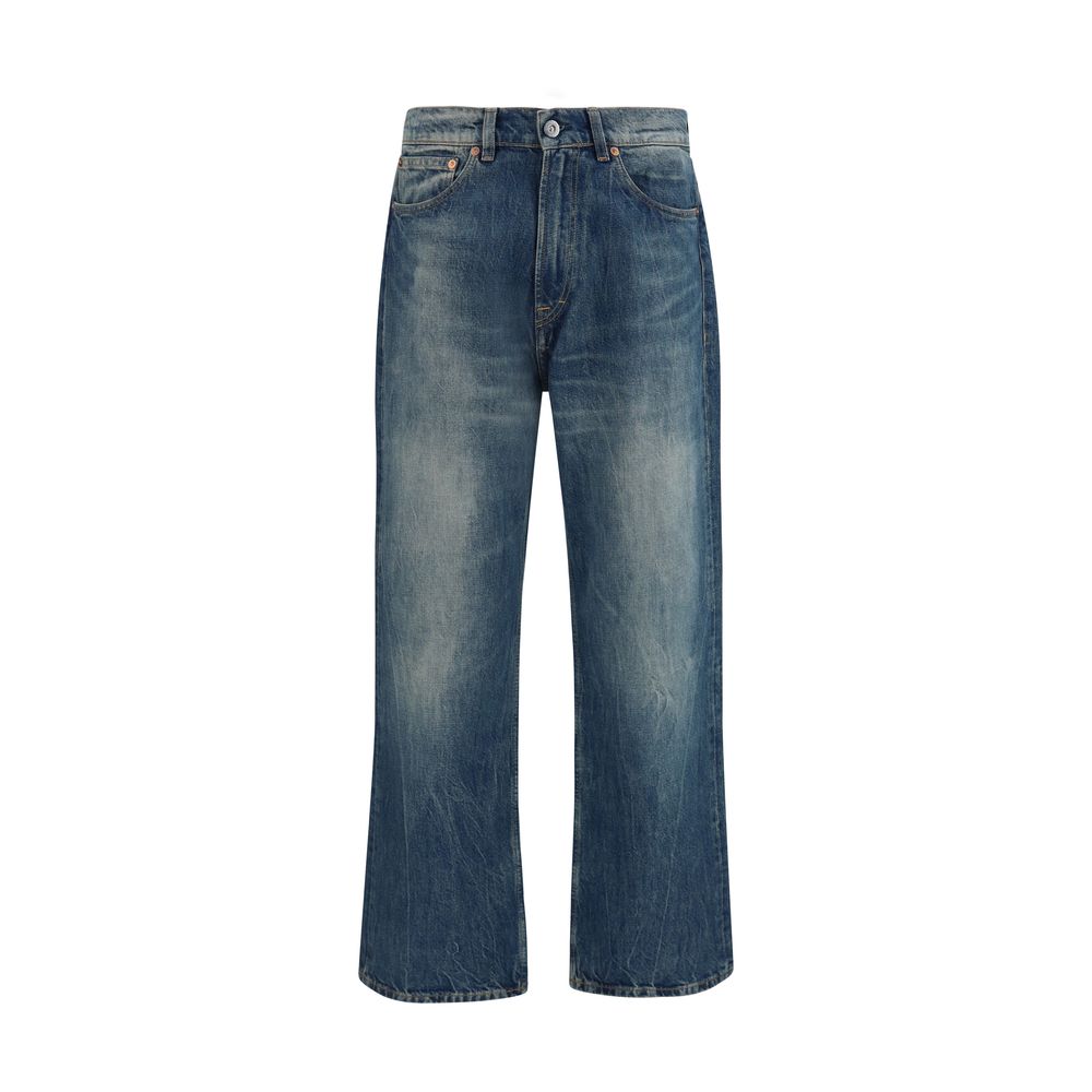 Our Legacy Blue Cotton Relaxed Fit Jeans