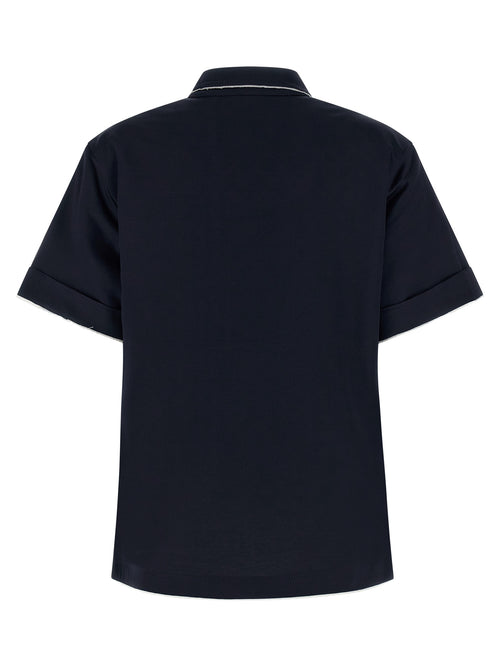 Prada Blue Cotton Polo Shirt