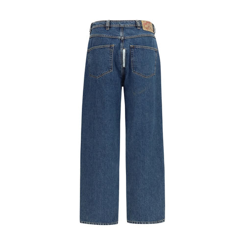 Magliano Blue Cotton Relaxed Fit Jeans