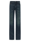 Diesel Blue Cotton Straight-Leg Jeans