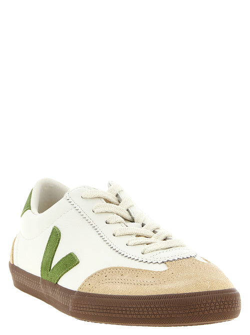 Veja Beige Genuine Leather Athletic Sneakers