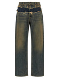 Maison Margiela Blue Cotton Straight-Leg Jeans