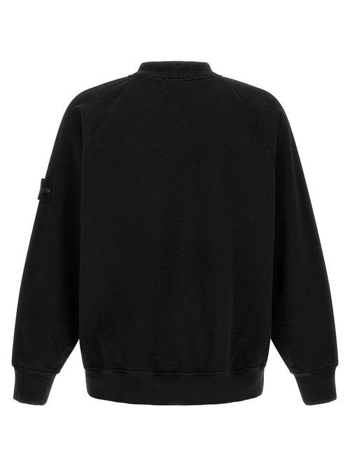 Stone Island Black Cotton Sweatshirt