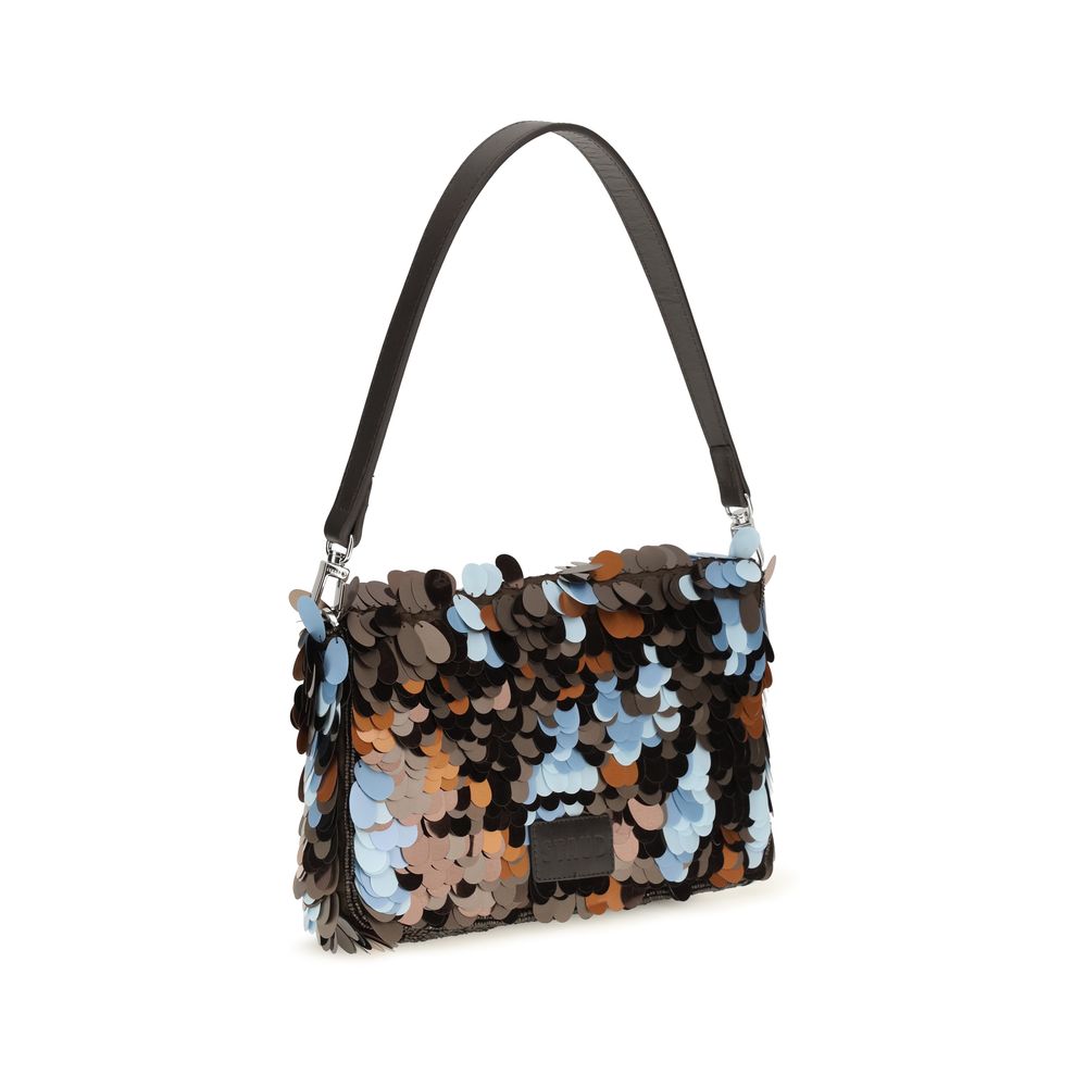 Staud Multicolor Marabou Shoulder Bag
