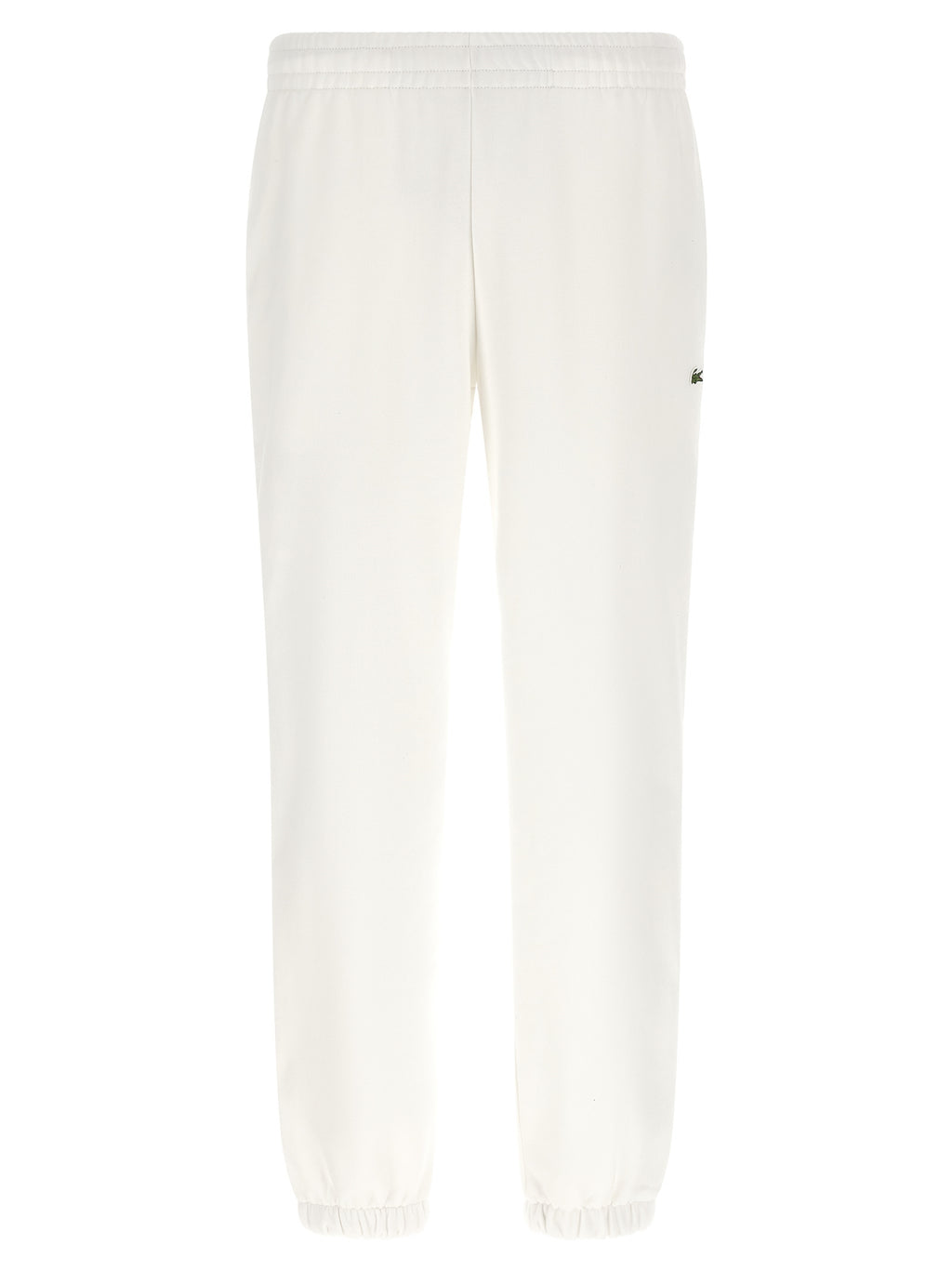 Lacoste White Cotton Joggers (Workout Pants)