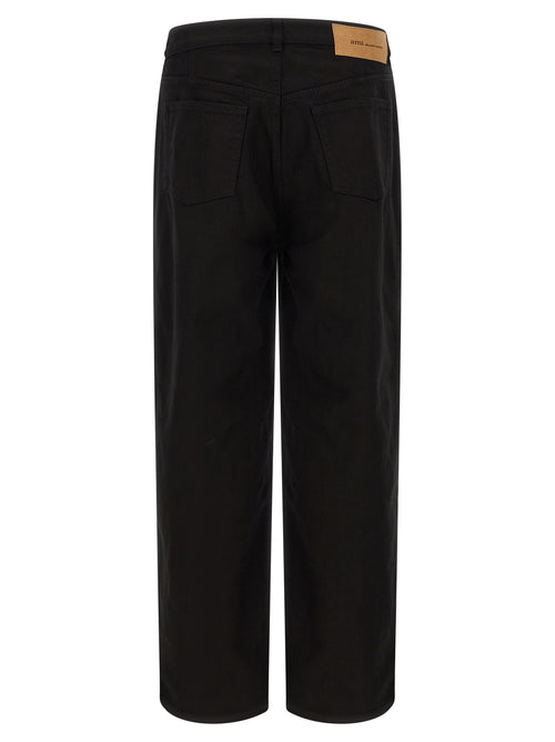 Ami Paris Black Cotton Relaxed Fit Jeans
