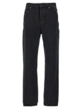 Saint Laurent Black Cotton Straight-Leg Jeans