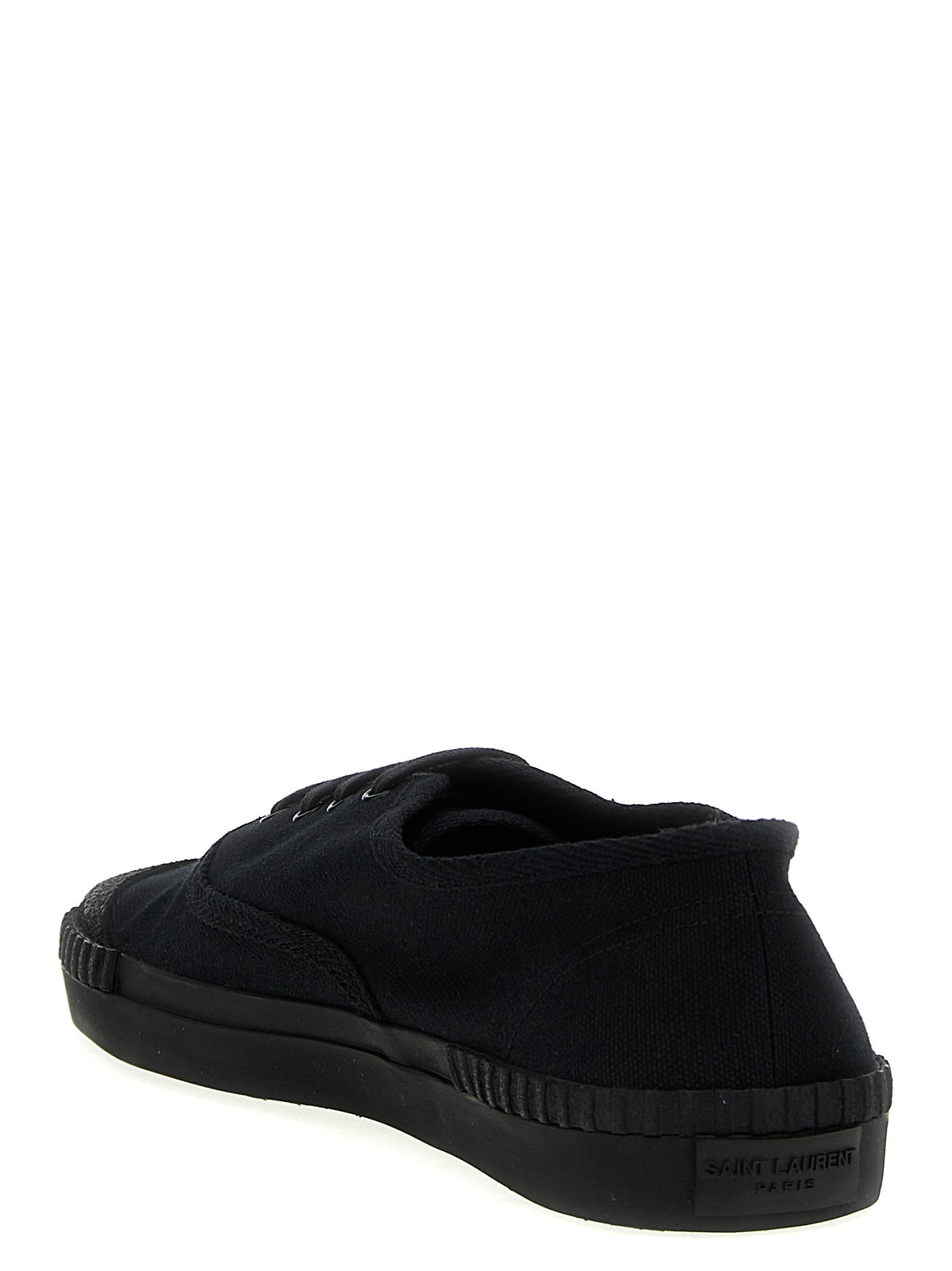 Saint Laurent Black Cotton Low Top Sneakers