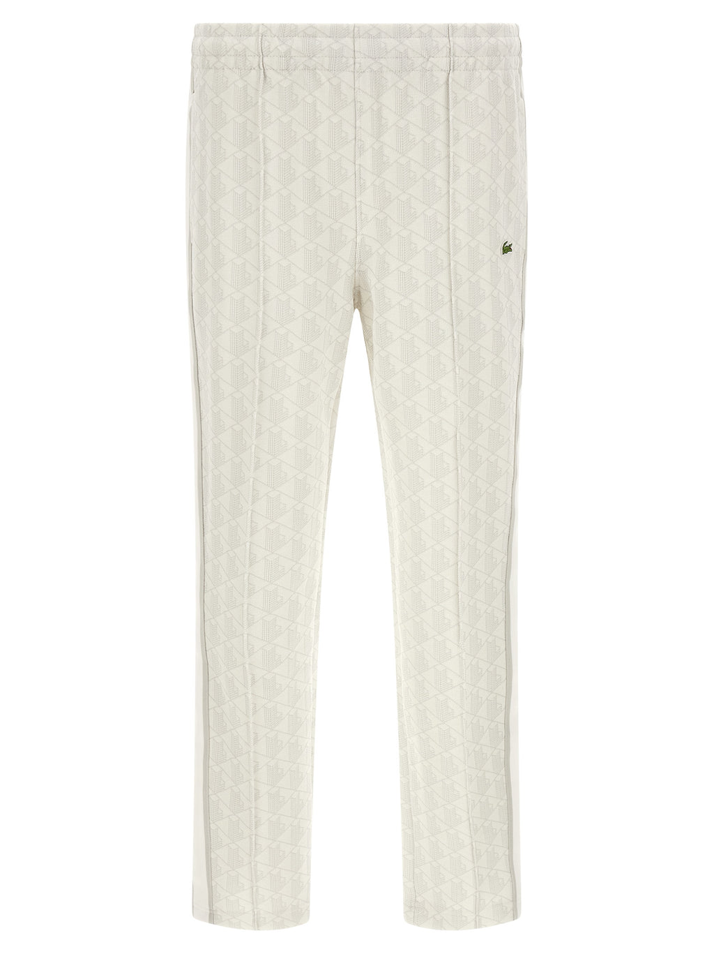 Lacoste White Polyester Joggers (Workout Pants)
